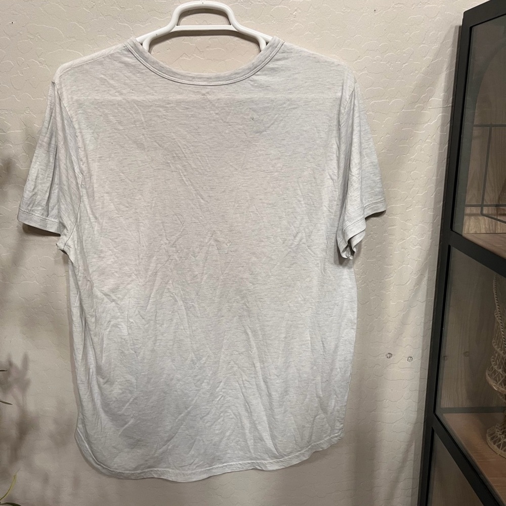 Old Navy Light Gray Short-Sleeve Henley - Picture 2 of 3